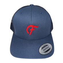 Fatty's F Embroidered Navy 6 Panel Trucker Hat