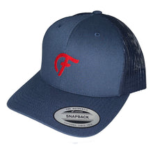Fatty's F Embroidered Navy 6 Panel Trucker Hat