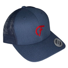 Fatty's F Embroidered Navy 6 Panel Trucker Hat