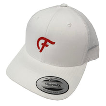 Fatty's F Embroidered White 6 Panel Trucker Hat