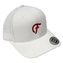 Fatty's F Embroidered White 6 Panel Trucker Hat