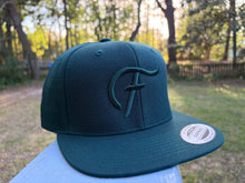 Fatty's Dark Green on Green Puffy F Embroidered Premium Snapback Cap