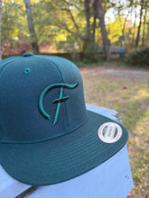 Fatty's Dark Green on Green Puffy F Embroidered Premium Snapback Cap