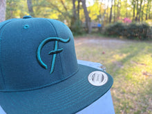 Fatty's Dark Green on Green Puffy F Embroidered Premium Snapback Cap
