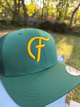 Fatty's Green Yupoong 6006 Embroidered F Trucker Hat