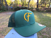 Fatty's Green Yupoong 6006 Embroidered F Trucker Hat